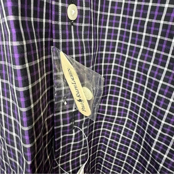 Polo Ralph Lauren Curham Classic Fit Long Sleeve Button Up Shirt Purple Plaid L( - Picture 2 of 10